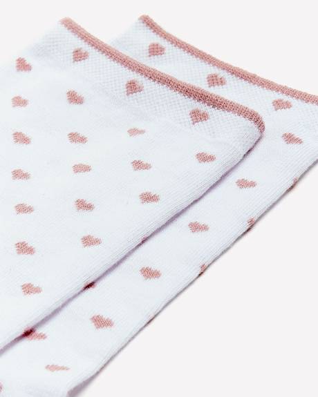 Chaussettes à motif de coeur