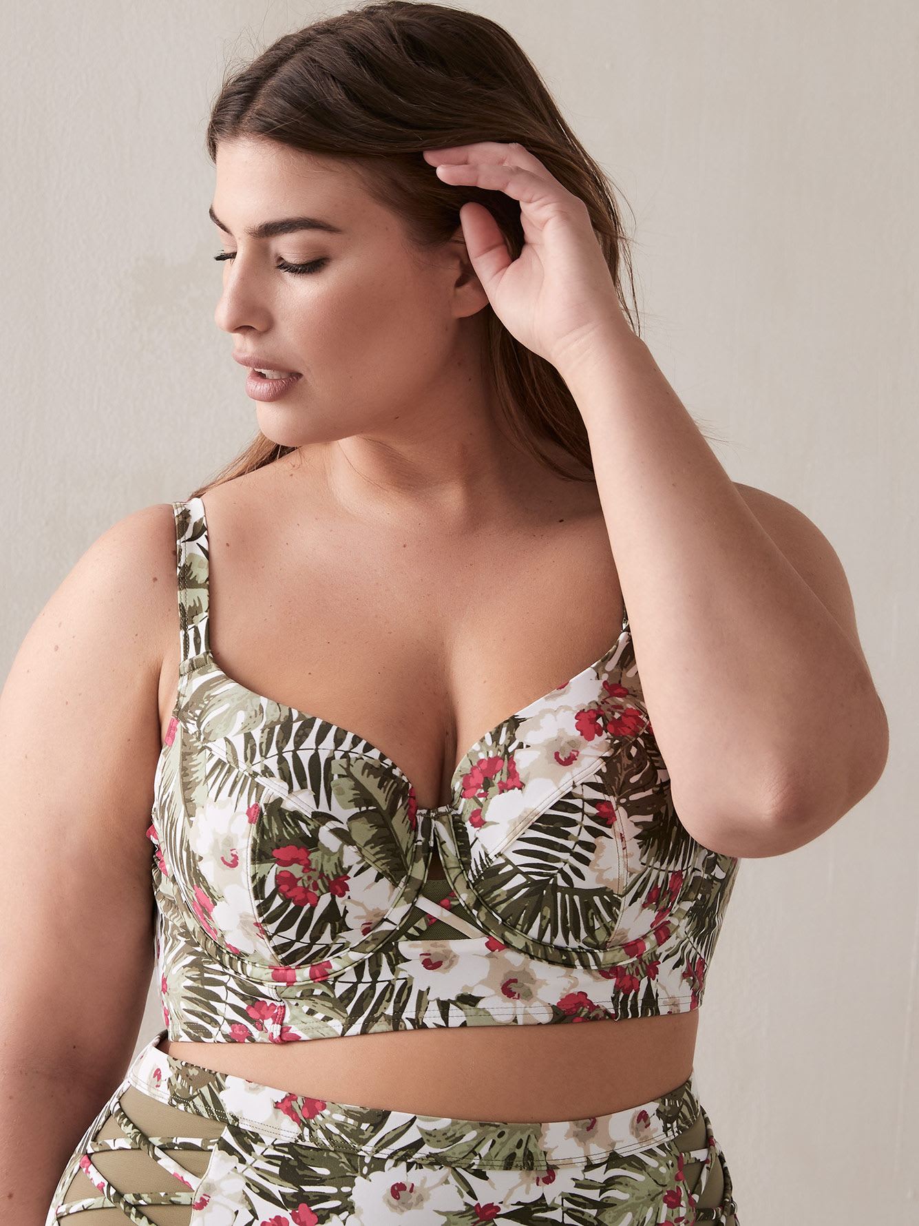 Printed Crop Tankini Top Penningtons