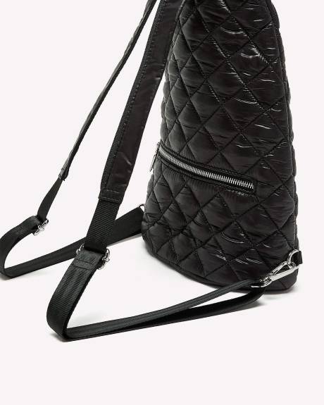 Black Quilted Back Pack - Active Zone