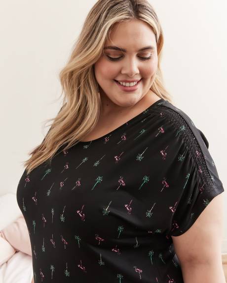 Sleeveless Short Printed Sleepshirt - ti VOGLIO