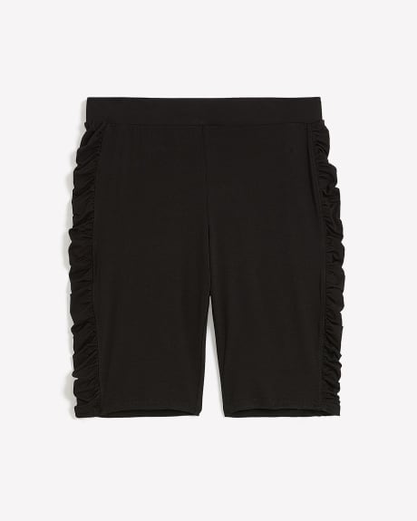 Responsible, Black Fashion Bike Short with Side Ruched Band