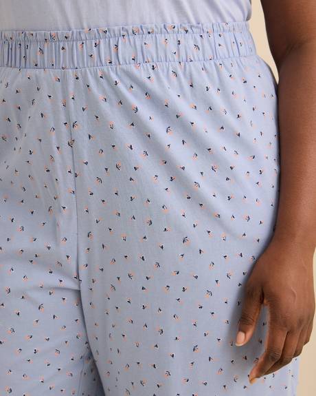 Pantalon de pyjama semi-&eacute;vas&eacute; imprim&eacute;, longueur cheville - ti Voglio