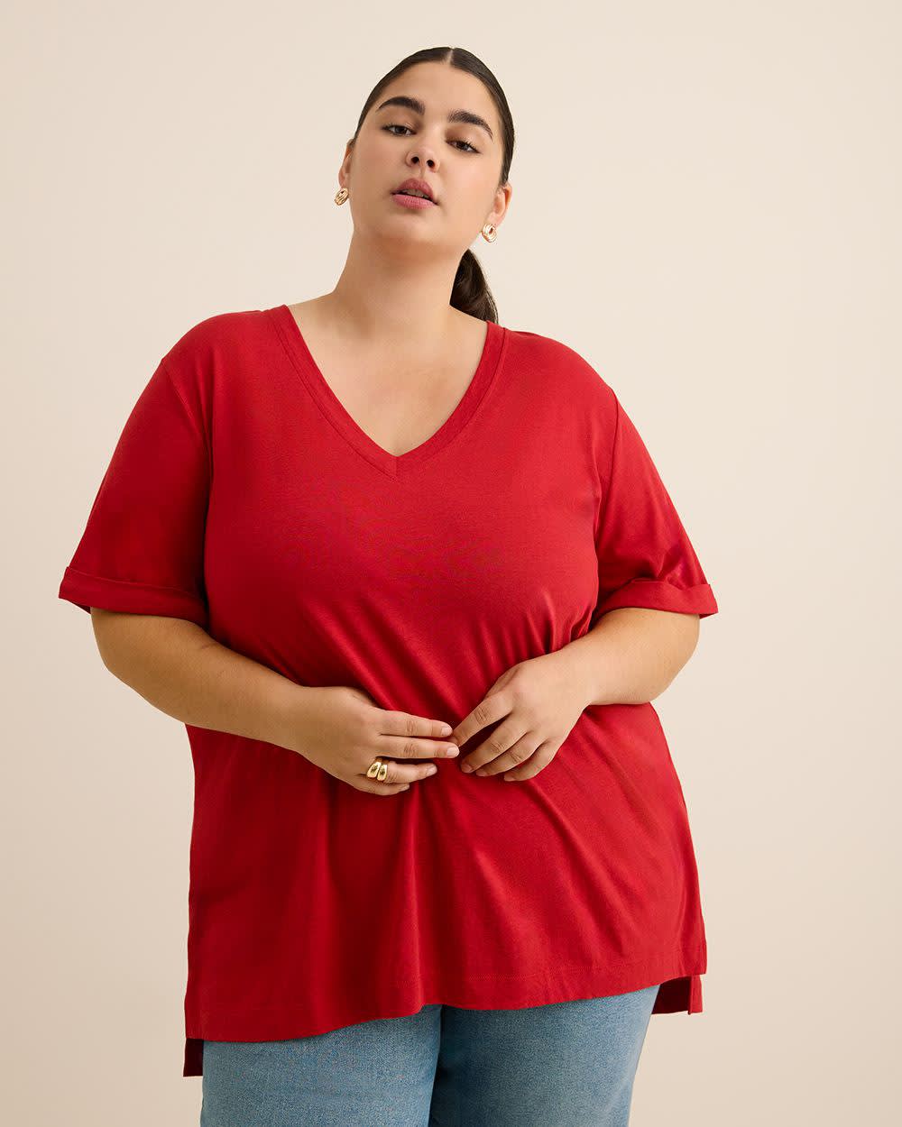 T-shirt coupe boyfriend, tissu responsable - Essentiels PENN. T-shirt coupe boyfriend, tissu responsable - Essentiels PENN.