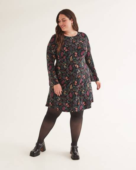 Responsible, Knit Dress with Long Bell Sleeves