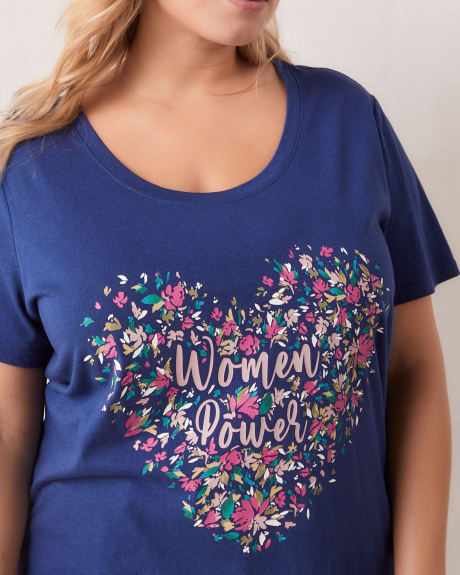 Boyfriend Fit Scoop Neck T-Shirt - In Every Story