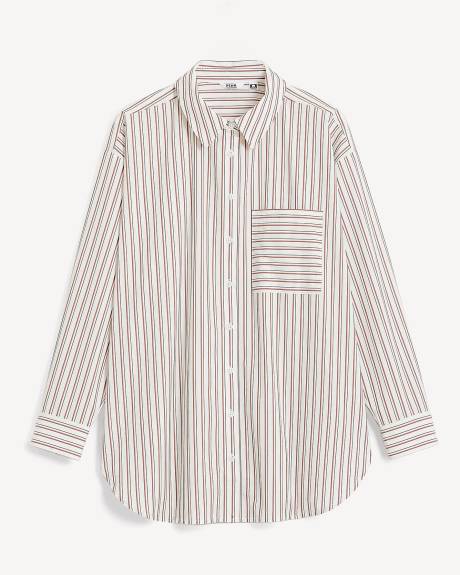 Pinstripe Poplin Buttoned Down Shirt