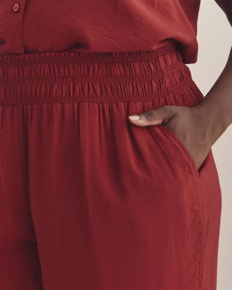 Palazzo-Leg Pant with Elastic Waistband