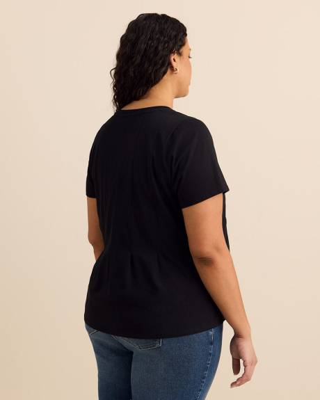 Haut pliss&eacute; &agrave; manches courtes