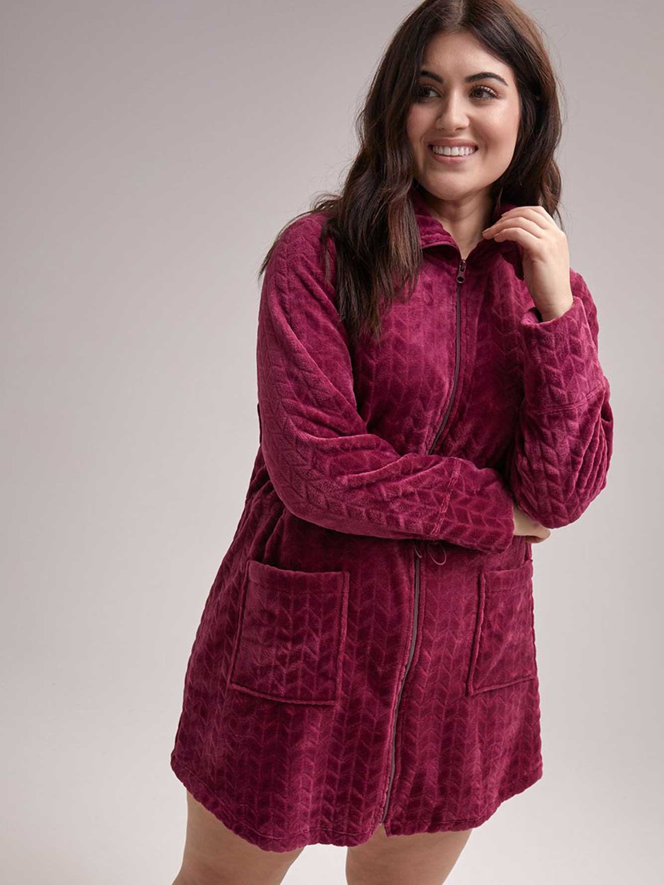 Solid Zip Front Bathrobe ti Voglio Penningtons