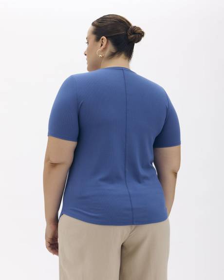 Responsible, Ribbed Modern-Fit Crew Neck Tee - Addition Elle