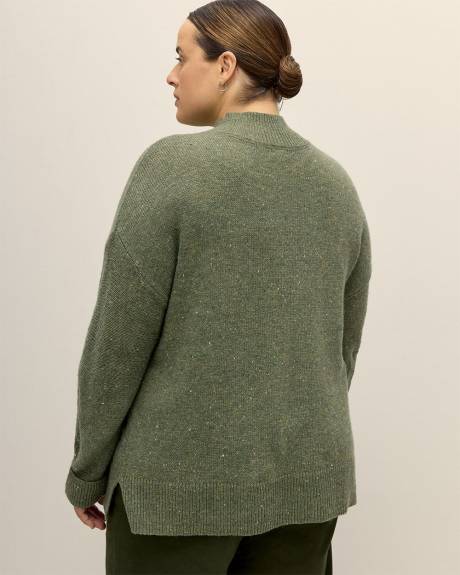 Fair Isle Mock Neck Sweater