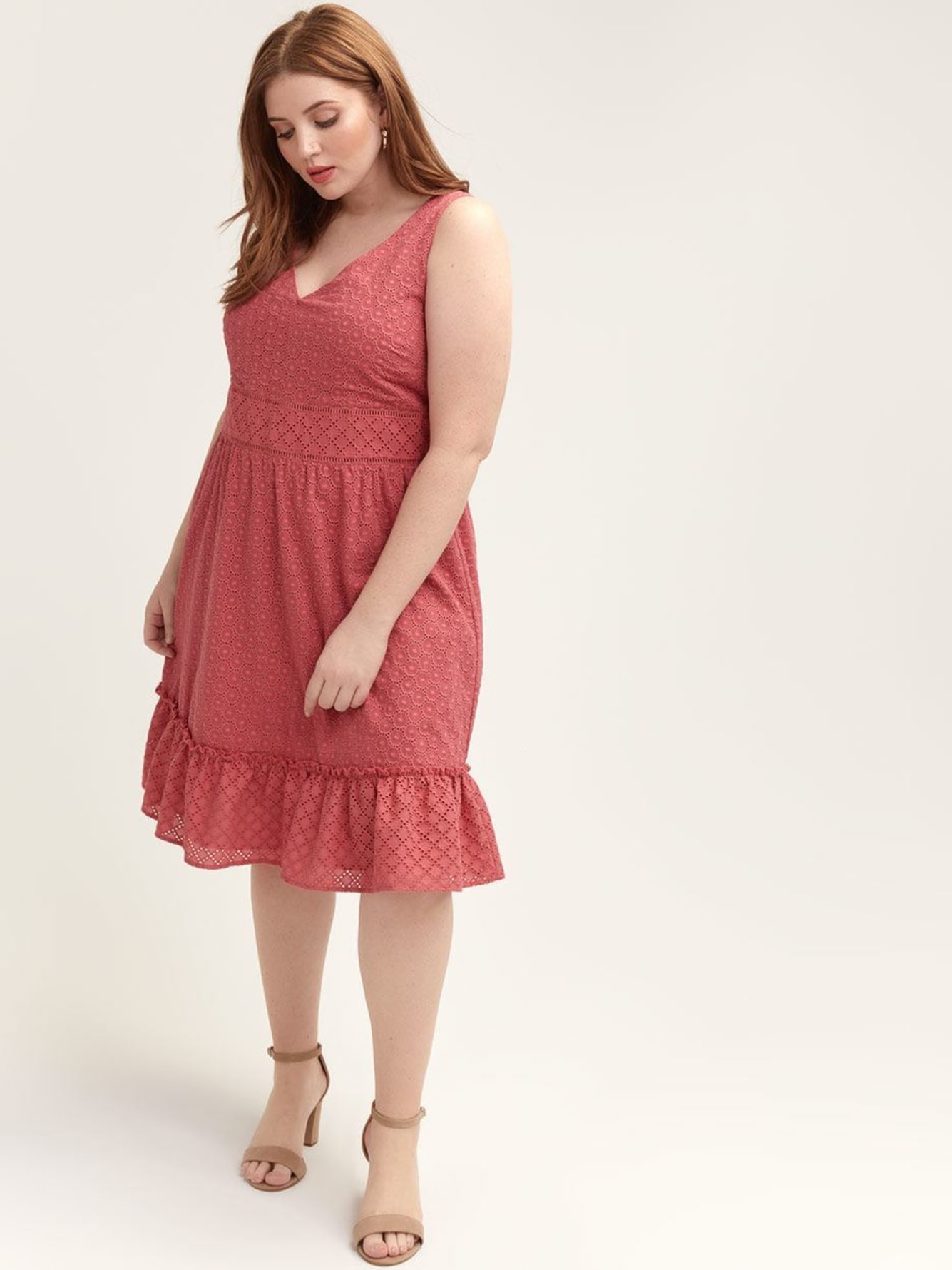 Cotton Blend Eyelet Dress Penningtons