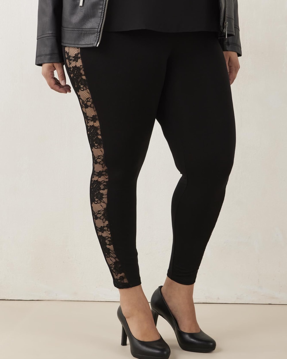 Responsible, Fashion Leggings with Lace Inserts - PENN. Essentials