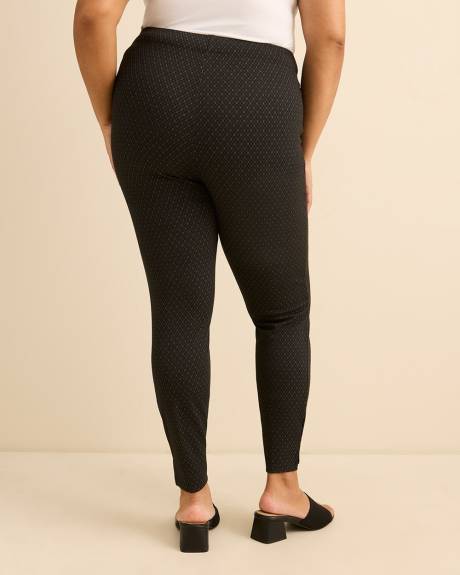 Black Textured Small Plaid Legging