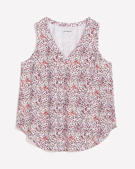 Floral V-Neck Swing Tank Top - Active Zone
