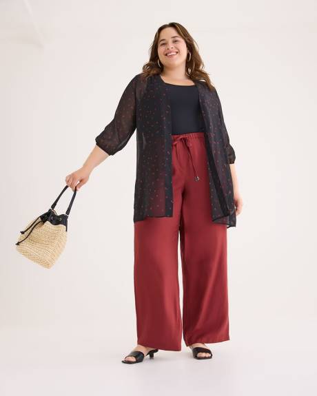 Cardigan kimono à motifs avec manches papillons