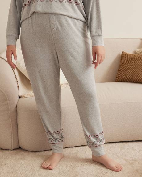 Fair Isle Knit Jogger Pyjama Pant - ti Voglio