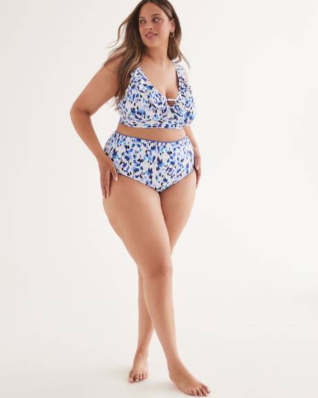 Culotte de maillot taille haute réversible