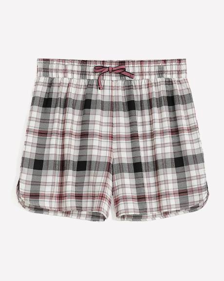 Plaid Woven Boxer with Front Tie - ti Voglio