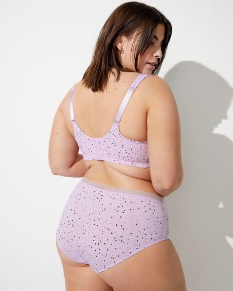 Culotte classique en microfibre, imprimé terrazzo, avec dentelle - ti VOGLIO