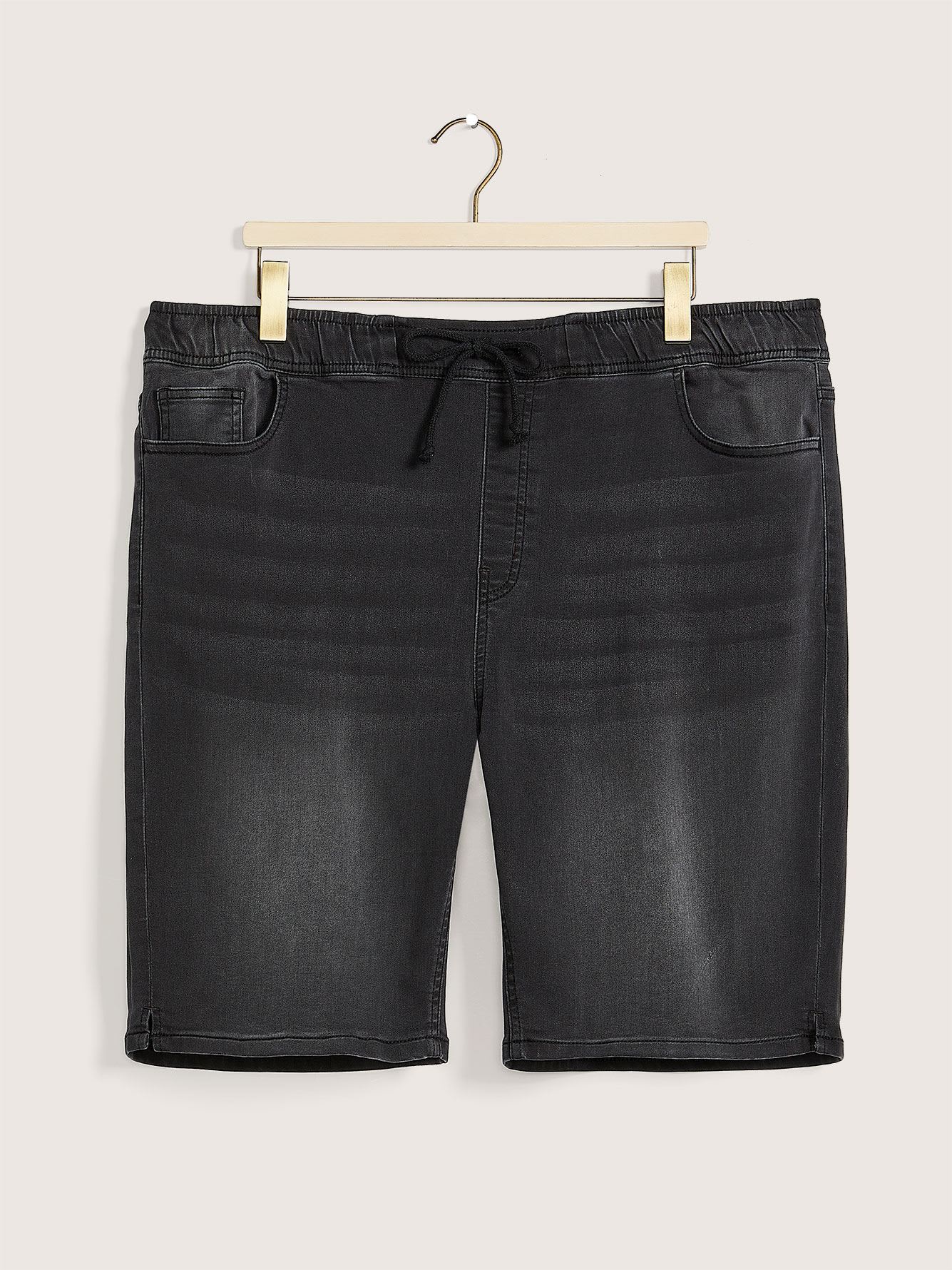 1948 Fit Knit-Like Denim Bermuda Shorts, Grey Wash - d/C JEANS