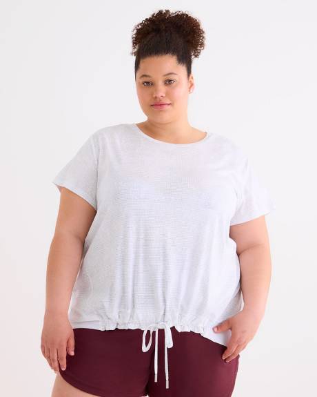 T-shirt tendance avec cordon de serrage à l'ourlet - Active Zone