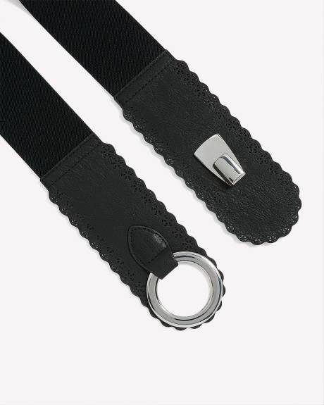 Elastic Belt with Scalloped Front