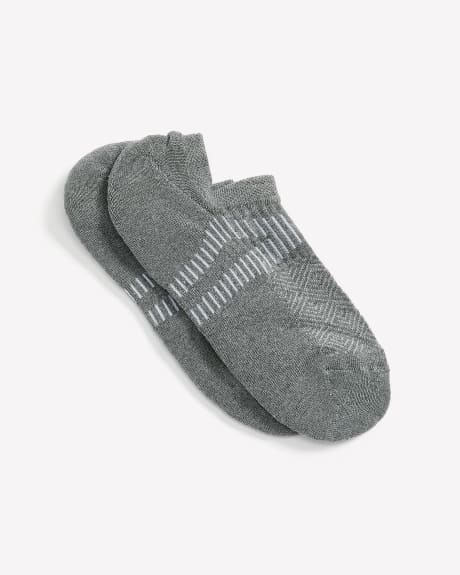 Textured Sports Ankle Socks, Grey - Active Zone