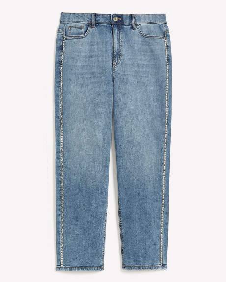 Responsible, Curvy-Fit Straight-Leg Jean with Studded Side Seam - d/C Jeans