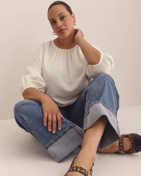 Bubble-Hem Blouse
