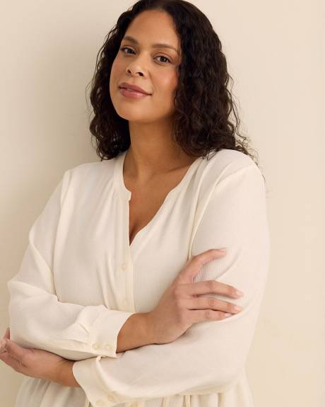 Buttoned Down Cinched-Waist Shirt