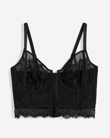 Bustier sexy en dentelle avec fermeture avant - Déesse Collection