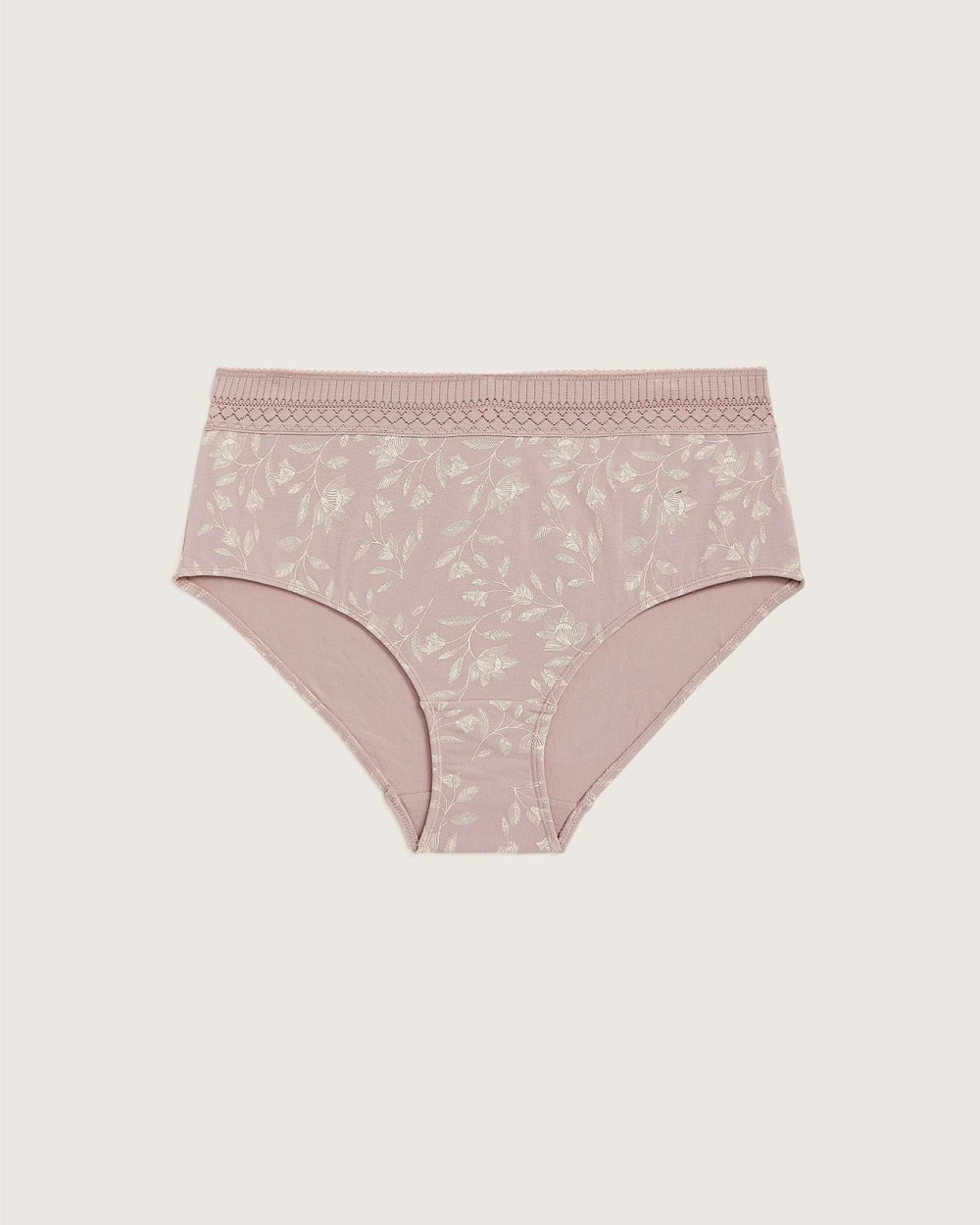 Printed Full Brief with Lace Waistband - tiVOGLIO | Penningtons