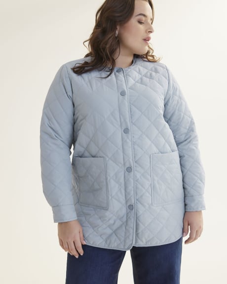 Veste-chemise matelassée unie