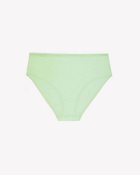 Culotte échancrée imprimée en coton avec élastique picot à la taille - ti Voglio