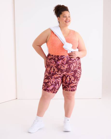 Printed Bike Short with Pockets - Active Zone