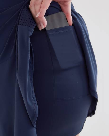 Pull-On Skort with Perforated Side Panels - Active Zone