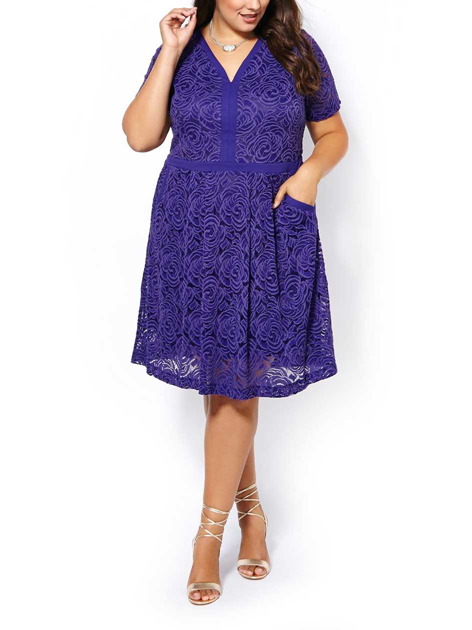 Short Sleeve Lace Dress Penningtons