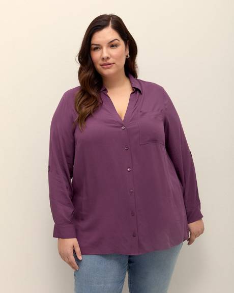 Responsible, Challis Buttoned-Down Tunic Blouse
