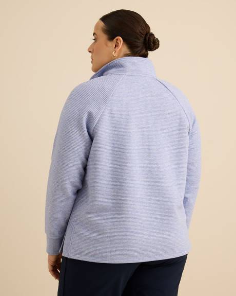 Chandail &agrave; col montant et demi-zip en tricot ottoman - Active Zone