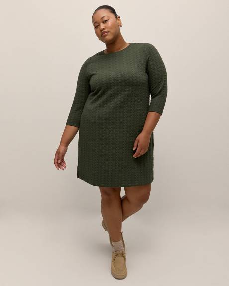 Robe-chandail texturée