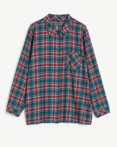 Ensemble-pyjama en flanelle carreautée à fil métallique - ti Voglio