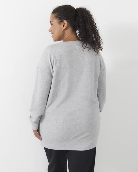 Jacquard Sweatshirt with Placement Print - Active Zone