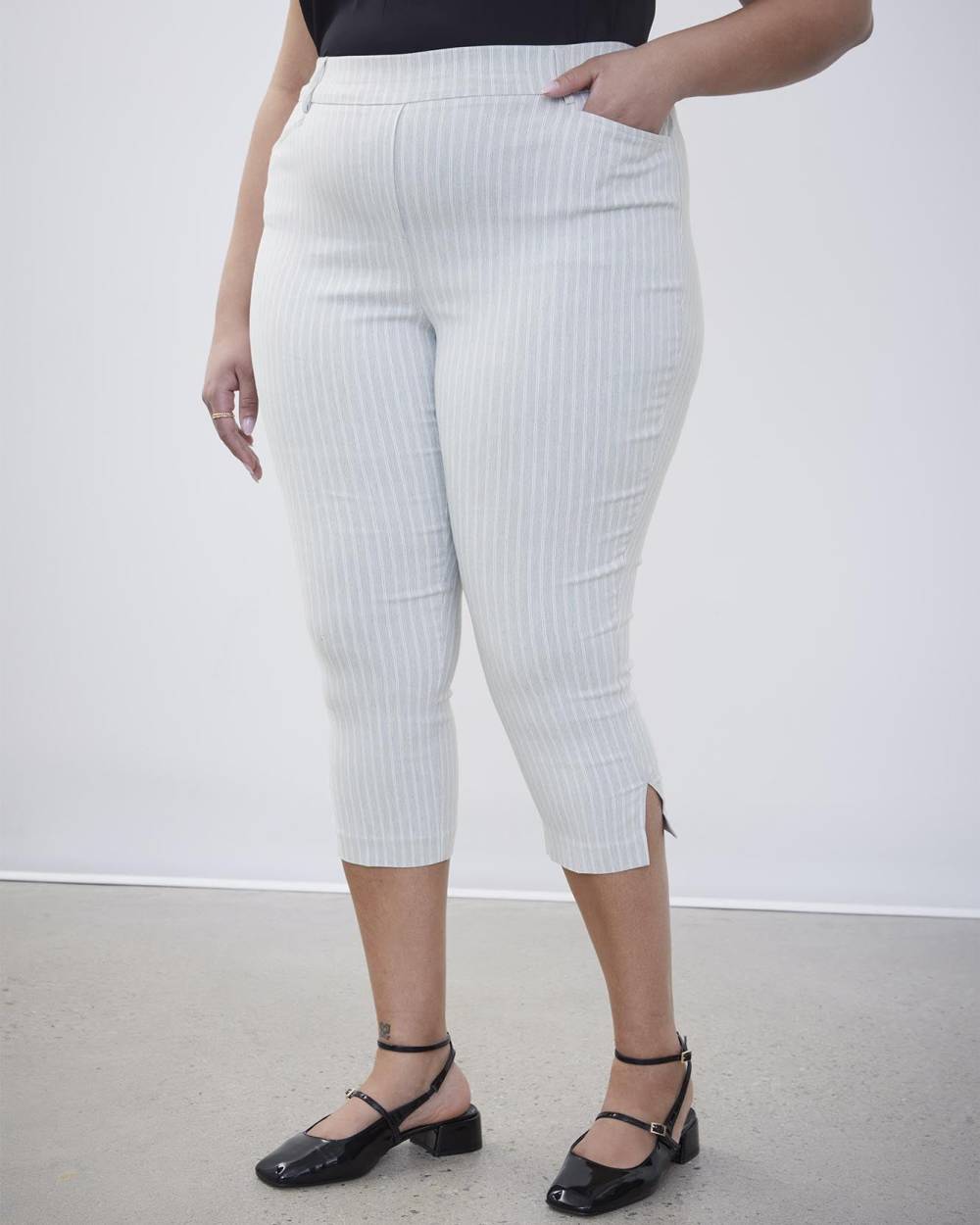 White capri pants plus size new arrivals
