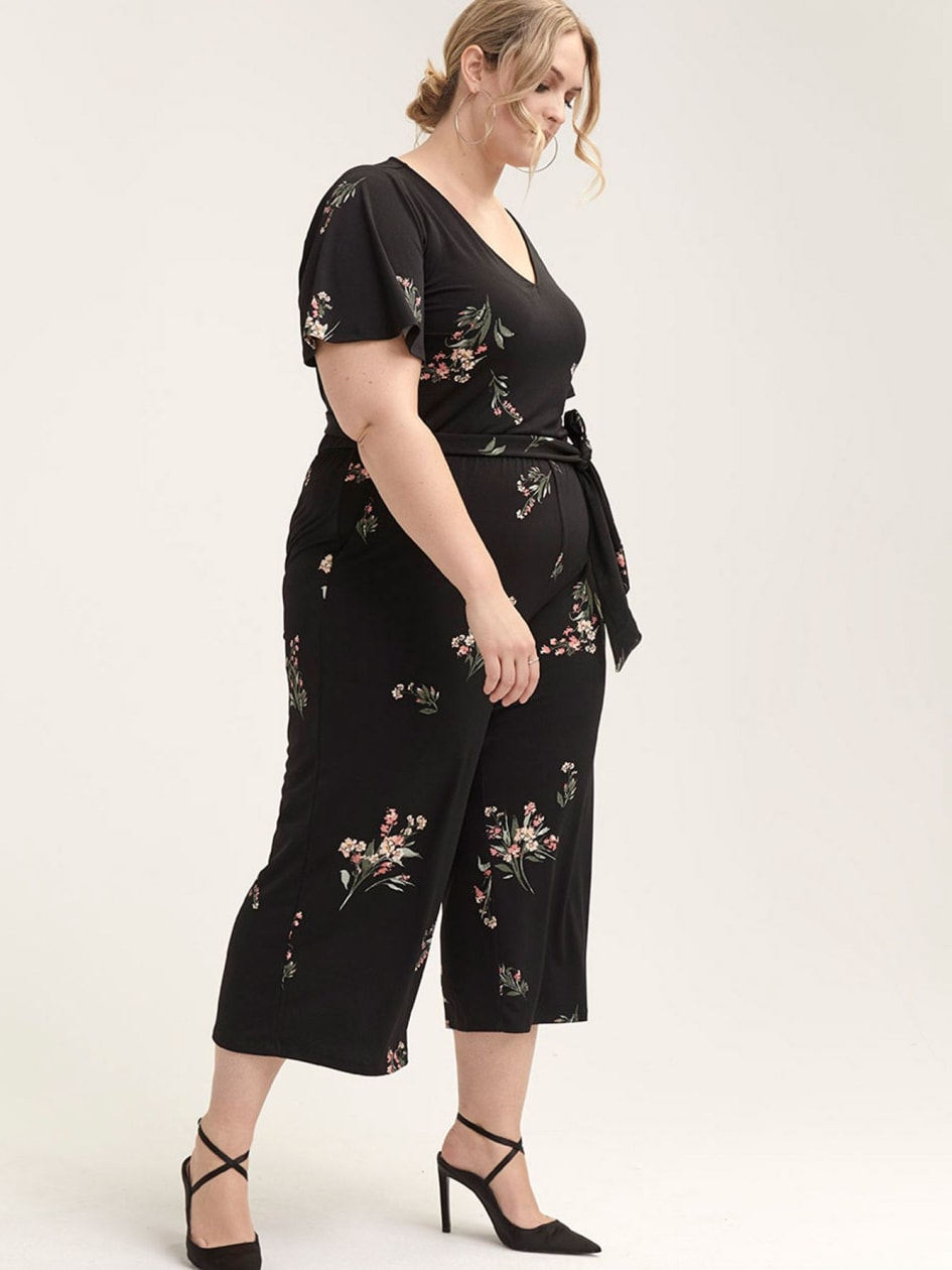 Cropped Floral Jumpsuit - In Every Story
