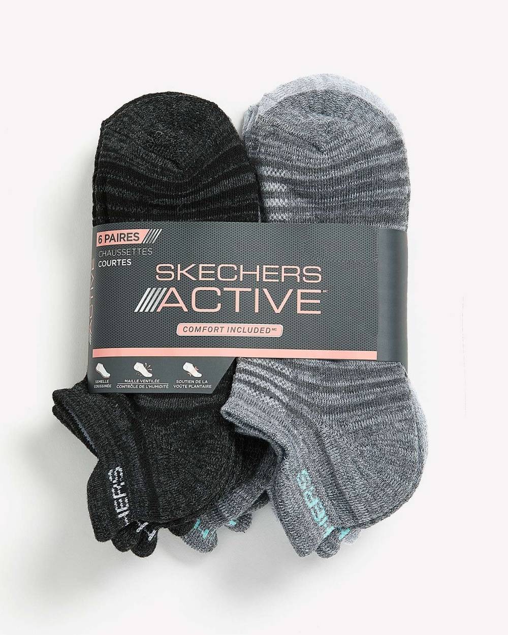 LowCut Half Terry Socks, Set of 6 Skechers Penningtons