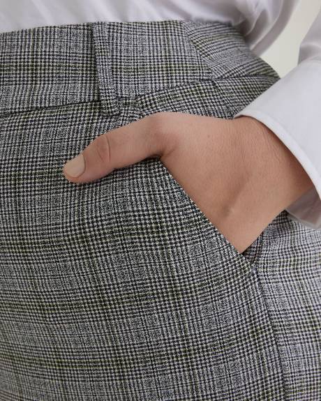 Pantalon ingénieux carreauté à jambe droite - Essentiels PENN.