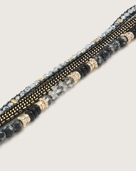 Multi Beaded Bracelet with Magnet Closure