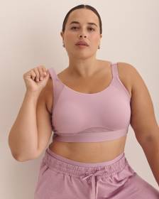 Wireless Mauve Medium Support Sports Bra - Active Zone