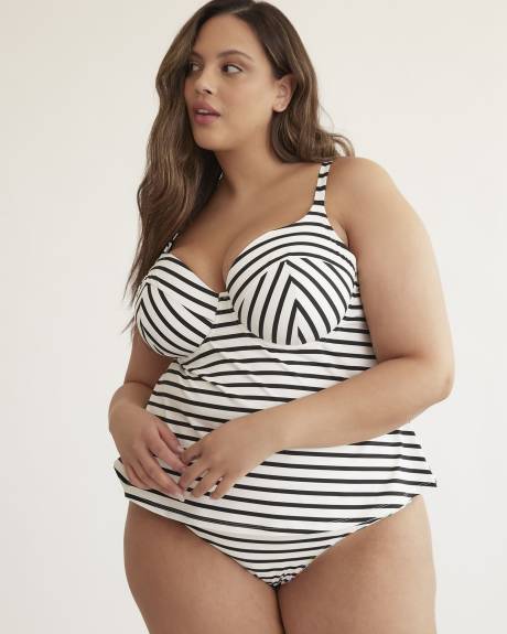 Haut tankini imprimé, avec armatures